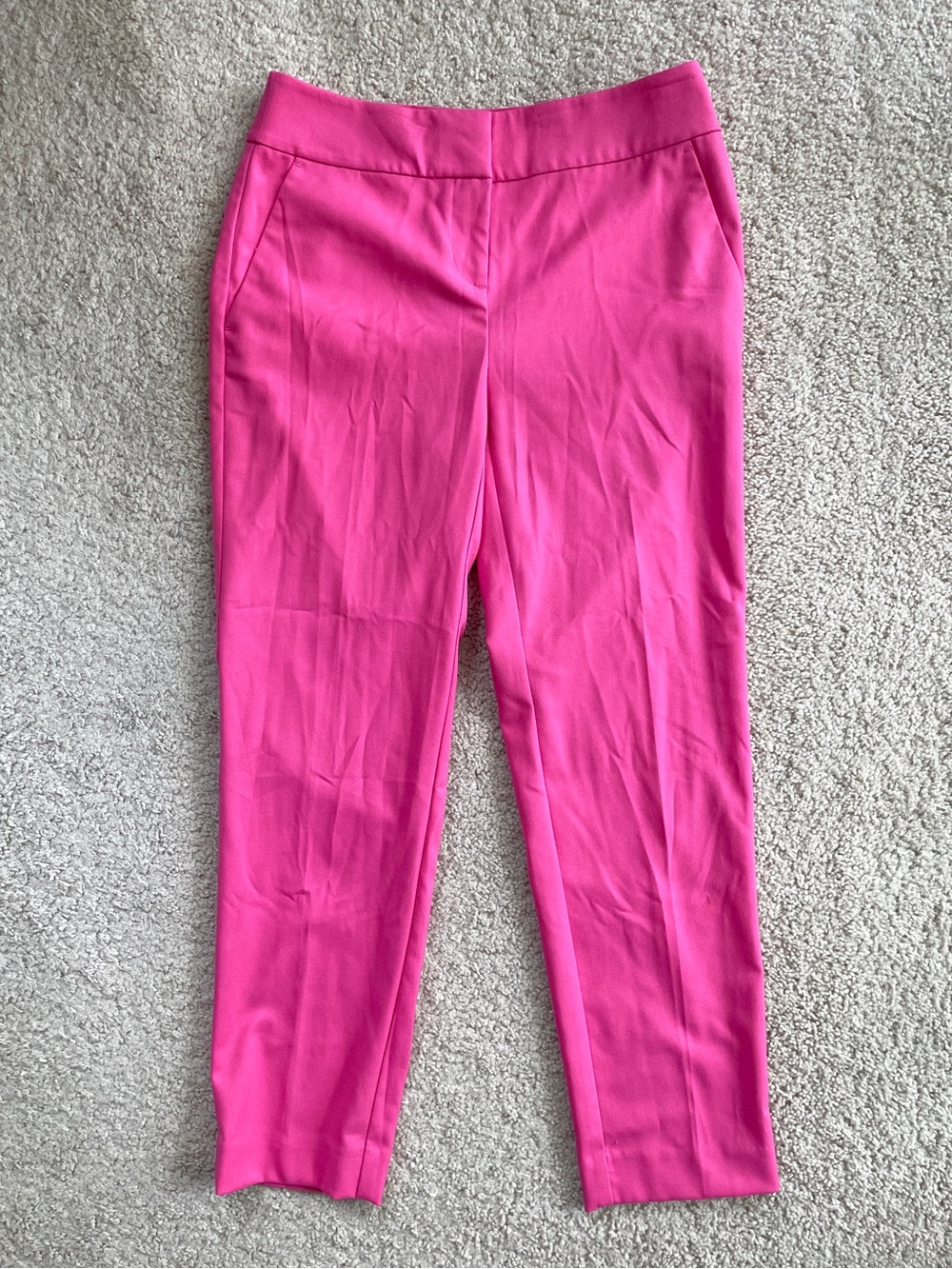 LOFT Outlet Hot Pink Curvy Pencil Pant High Rise Straight / Skinny Pants Size 0